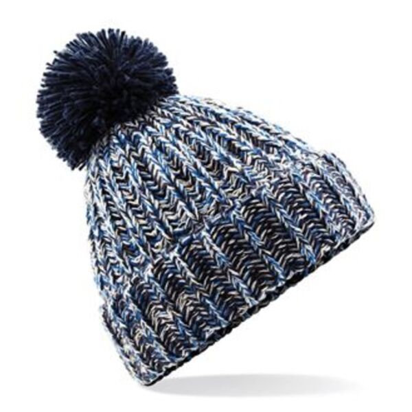 Twist-knit pom pom beanie Thumbnail