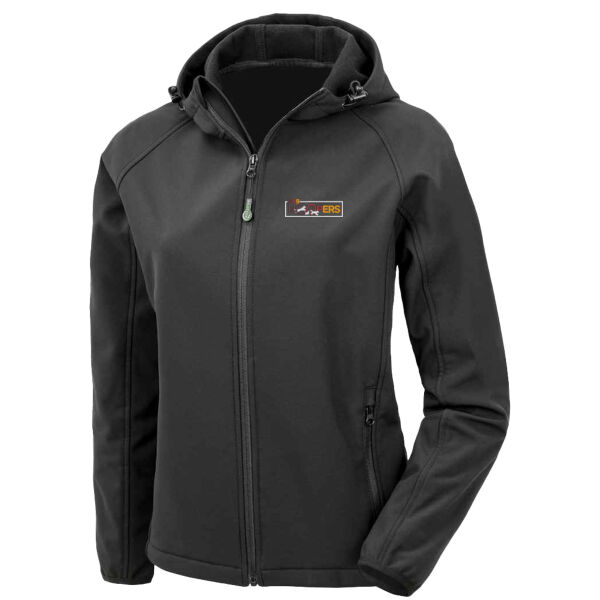 bk9 Hoopers   - Result Genuine Recycled Ladies Three Layer Printable Hooded Soft Shell Jacket Thumbnail