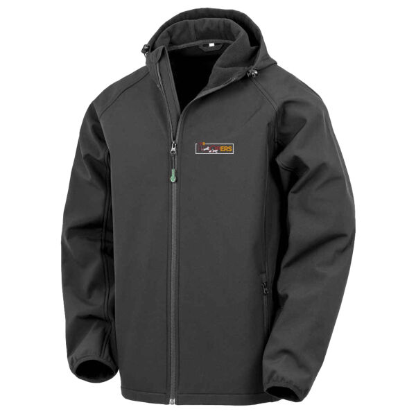 bk9 Hoopers   - Result Genuine Recycled Three Layer Printable Hooded Soft Shell Jacket Thumbnail