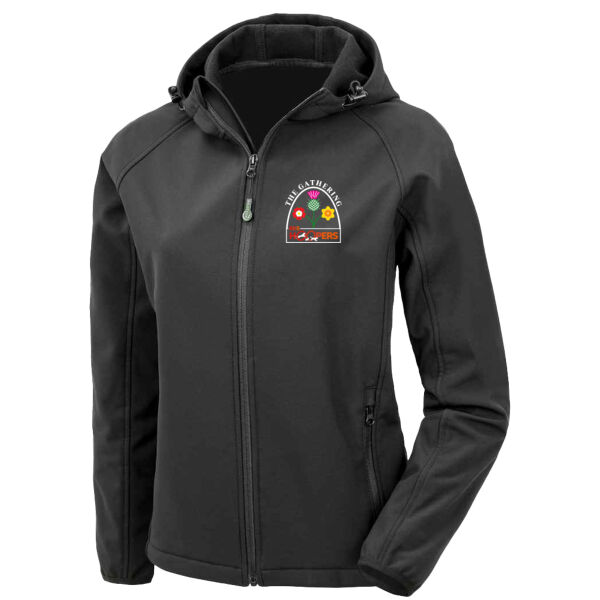 BK9 The gathering  - Result Genuine Recycled Ladies Three Layer Printable Hooded Soft Shell Jacket Thumbnail